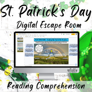 Preview of St. Patrick's Day DIGITAL ESCAPE ROOM ELA: Common Core Aligned