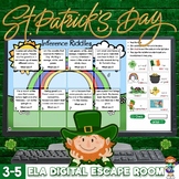 St. Patrick's Day Escape Room ELA Skills Antonyms Synonyms