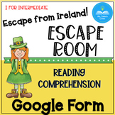 St. Patrick's Day Escape Room - Leveled Reading Comprehens