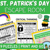 St. Patrick's Day Escape Room | Print and Go | No Prep