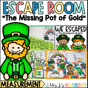 Preview of St. Patrick's Day Escape Room - Nonstandard Measurement 