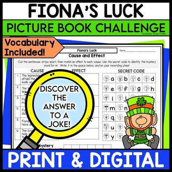 Preview of St. Patrick's Day FIONA'S LUCK Book Activities DIGITAL and PRINT