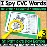 St. Patrick's Day FREEBIE - I Spy CVC Words! {Spy, Read, Write}