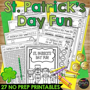 Preview of St. Patrick’s Day FUN Activities Packet NO PREP | Puzzles | Mazes