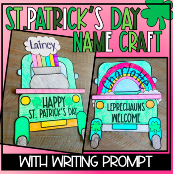 Preview of St. Patrick's Day February March Craft Hallway, Bulletin Board, Writing Prompt