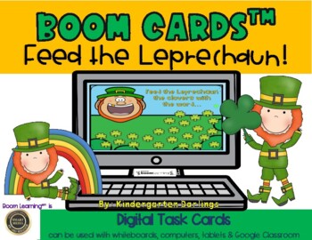 Preview of St. Patrick's Day: Feed the Leprechaun Pre-Primer Words - Boom Cards