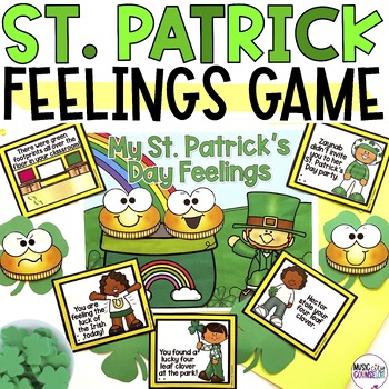 Preview of St. Patrick's Day Feelings & Emotions Counseling & SEL Game In-Person & Digital
