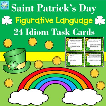 Preview of St. Patrick's Day Figurative Language Idiom Task Cards