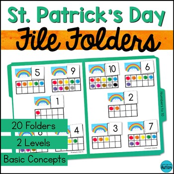 Preview of St. Patrick's Day File Folder Games for Special Education – Basic Concepts