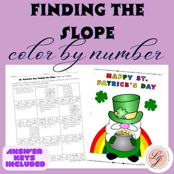Preview of St. Patrick's Day Finding the Slope Color By Number