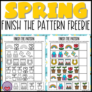 Spring Finish The Pattern Activity by Primary With Care | TPT