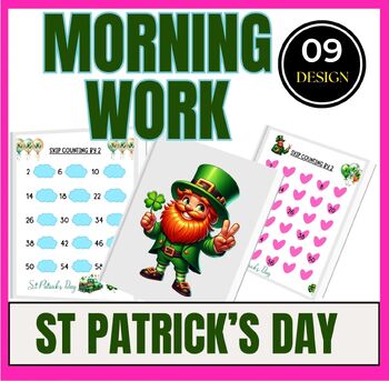 Preview of St Patrick’s Day First Grade Math Counting Worksheets 1 PDF * 09 JPGS + 02 Cover