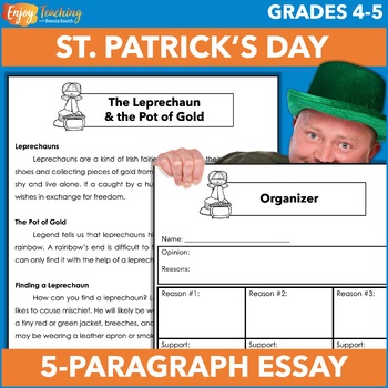 Preview of St. Patrick's Day Five-Paragraph Persuasive Essay - Argumentative Writing Prompt