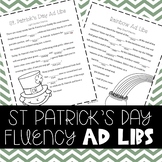 St. Patrick's Day Fluency Enhancing Ad Libs (Stuttering Therapy)