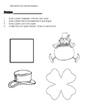 St Patrick's Day Follow the Directions activity