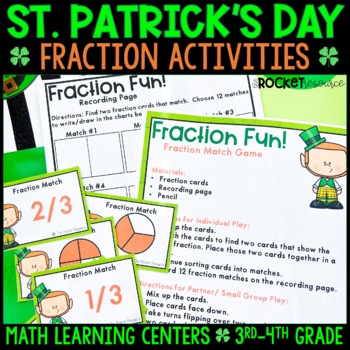 Preview of St. Patrick's Day Fractions | St. Patty's Day Math