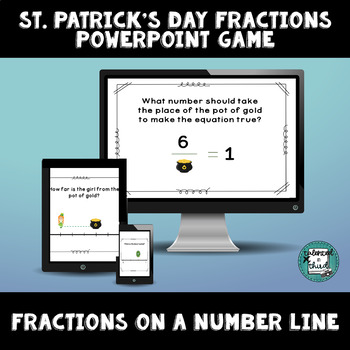 Preview of St. Patrick's Day Fractions on a Number Line Game | Saint Patrick's Day Math