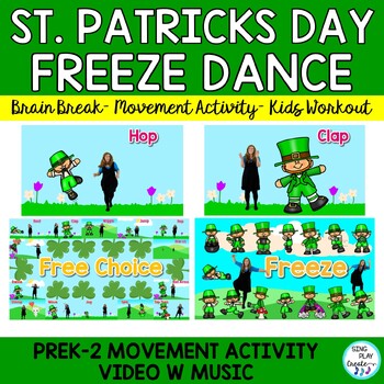 Preview of St. Patrick's Day Freeze Dance, Brain Break, Exercise, Movement Activity