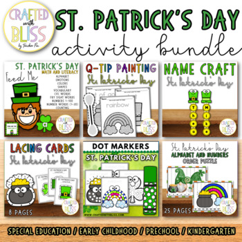 Preview of St. Patrick's Day Fun Activities Bundle (Preschool, Kindergarten First Grade)