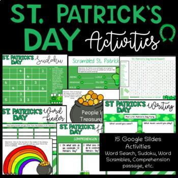 Preview of St. Patrick's Day Fun Activities for Google Classroom