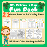 St Patrick's Day Fun Activity Pack No Prep Puzzles Games C