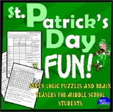 St. Patrick's Day Fun - Seven Logic Puzzles for Middle School