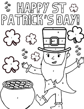 Preview of St Patrick's Day GENRE ACTIVITY Color by Numbers Page (Coloring Pages Freebie!)