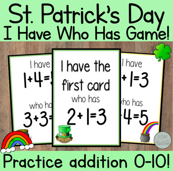 Preview of St. Patrick's Day Game Addition I Have Who Has - Kindergarten, VPK, 1st Grade