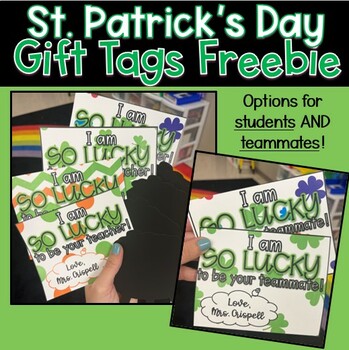 Preview of St. Patrick's Day Gift Tag FREEBIE