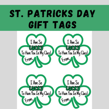 Preview of St. Patrick's Day Gift Tags