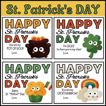 Preview of St. Patrick's Day Gift Tags & Treat Bag Toppers Freebie From Teacher to Student