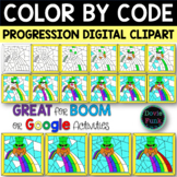 St. Patrick's Day Gnome Color by Code Progression Digital 