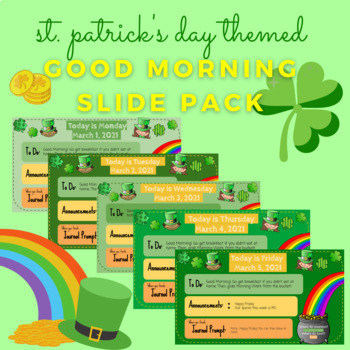 Preview of St. Patrick's Day Good Morning Slides