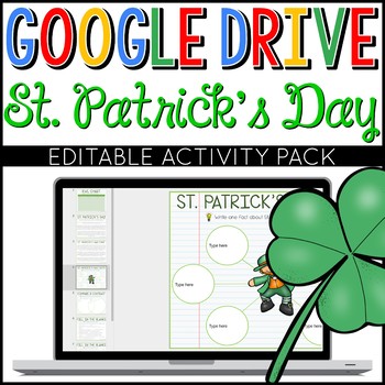 Preview of St Patricks Day Google Drive Digital Interactive Activities