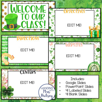 St Patrick #39 s Day Google Slides Templates Distance Learning TpT