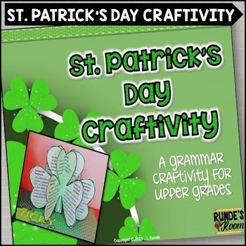 Preview of St. Patrick's Day Grammar Craft for Upper Grades