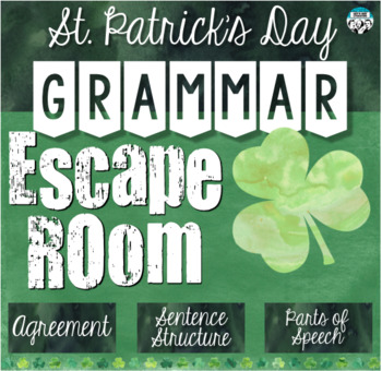 Preview of St. Patrick's Day Grammar Escape Room