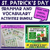 St. Patrick's Day Grammar and Vocabulary Printable and Dig
