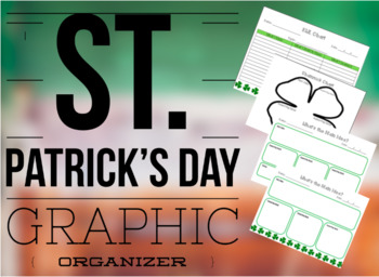 Preview of FREE! St Patrick's Day Graphic Organizer Pack Distance Learning
