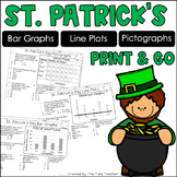 St. Patrick's Day Graphs with Bar Graphs, Pictographs, Lin