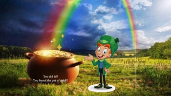 Preview of St. Patrick's Day Gross Motor PowerPoint PT Activity - The Leprechaun Finds Gold