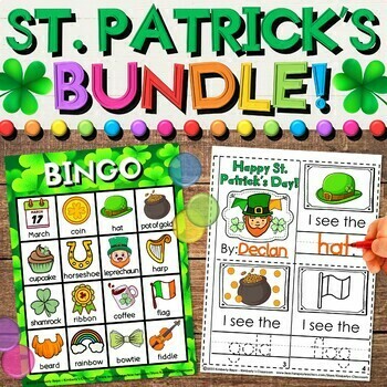 Preview of St. Patrick's Day Growing Activities Bundle - Literacy, Math, Games, Fine Motor