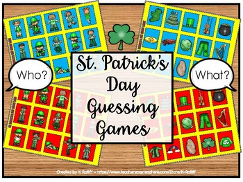 Preview of St. Patrick's Day Guessing Games:  Who? and What?