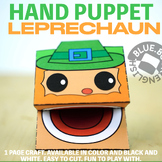 St. Patrick's Day Hand Puppet Craft , Letter L Leprechaun 