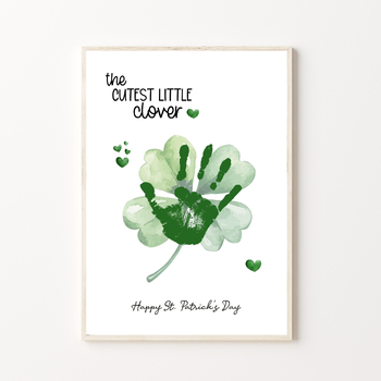 Preview of St. Patrick's Day Handprint Art Craft | Daycare Preschool March Activity