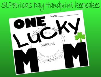 Preview of St. Patrick's Day Handprint keepsakes