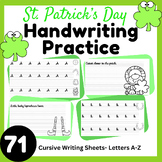 St. Patrick's Day Handwriting Practice- Penmanship