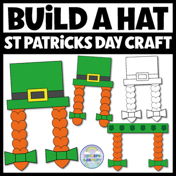 Preview of Earth Day Hat Craft March Crown Headband Beard Braids Activities Template