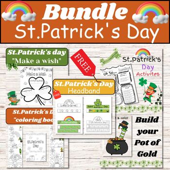 Preview of St.Patrick's Day Headband Craft, Coloring Pages, St.Patrick's Day Activities