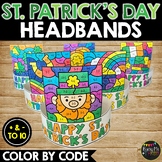 St. Patrick's Day Headbands Color by Code | Add and Subtra